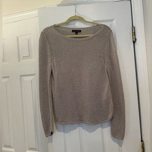 Sheer tan long sleeve knit